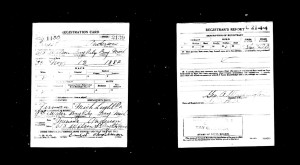 Ernest Anderson World War One Military Registration Card