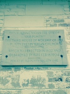 Plaque marking a worship building in Chester, SC