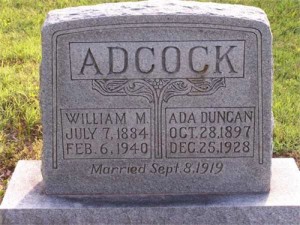 William_Ada_Adcock Headstone